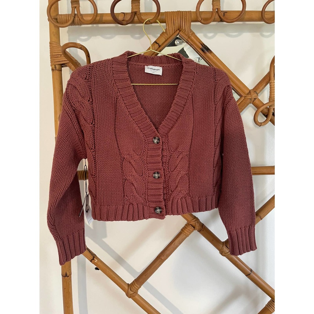 NWT Callahan Dusty Rose Mauve Cropped Sweater